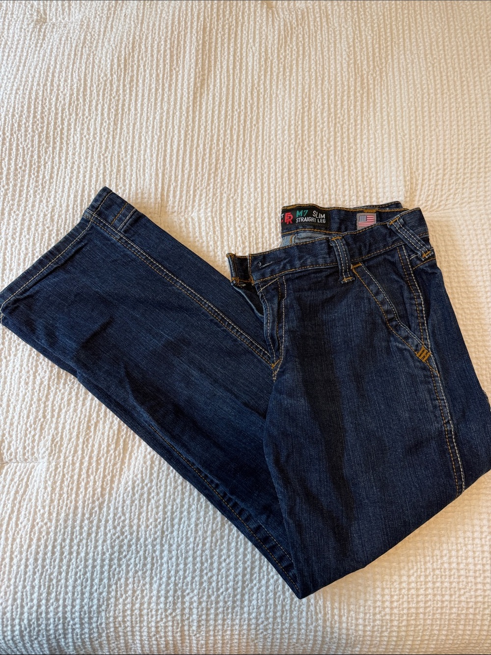 Ariat FRDark Blue Straight Men’s Work Jeans